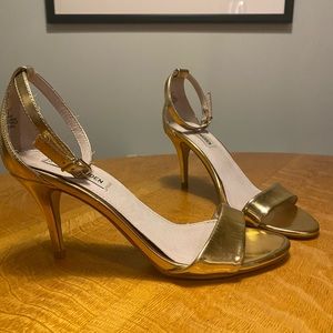 Gold Steve Madden Strappy Sandals